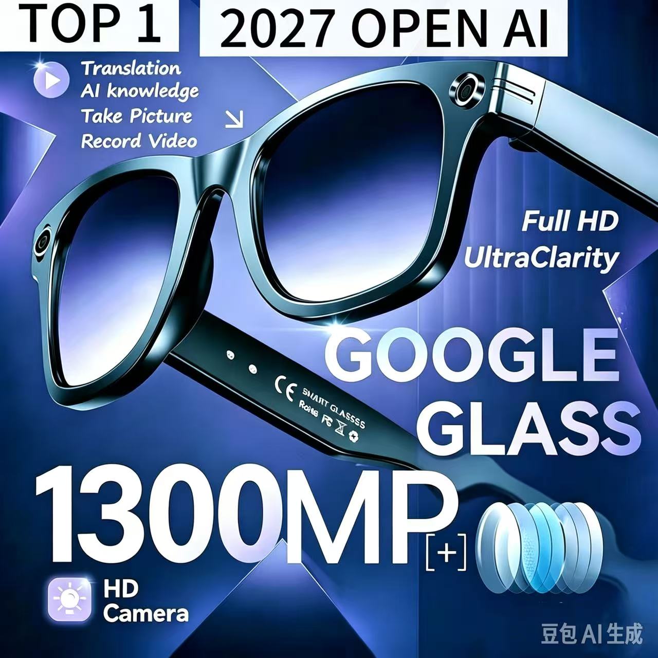 Photography Japanese - 2027年 トップ1：導波管AI搭載スマートグラス。13MPカメラ、ビデオ録画機能、100言語対応の翻訳機能、Bluetooth通話、音楽再生機能を搭載したサングラス。