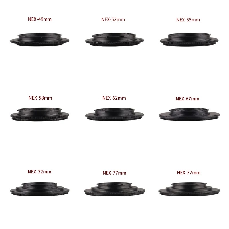 Lens Adapter Ring - ソニーEマウント用レンズリバースリング NEX 49/52/55/58/62/67/77mm マクロアダプター（手動）