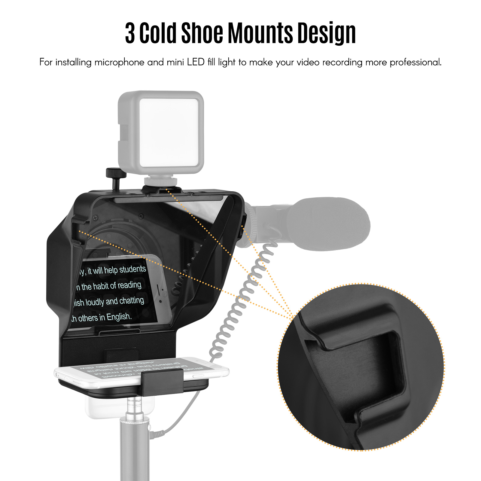 Andoer-ポータブルスマートフォンテレプロンプター、電話 - Photography Prompt のレビューと価格