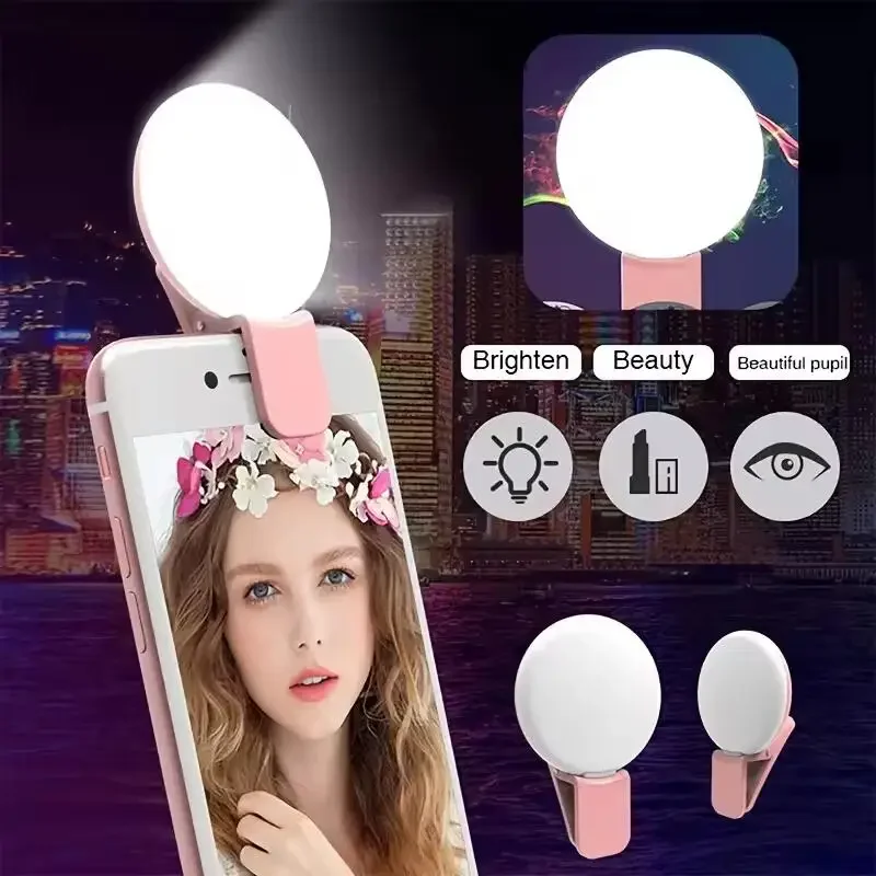 小型ポータブル自撮り用リングライト、LEDランプ、USB充電 - Photography Videos Free のレビューと価格