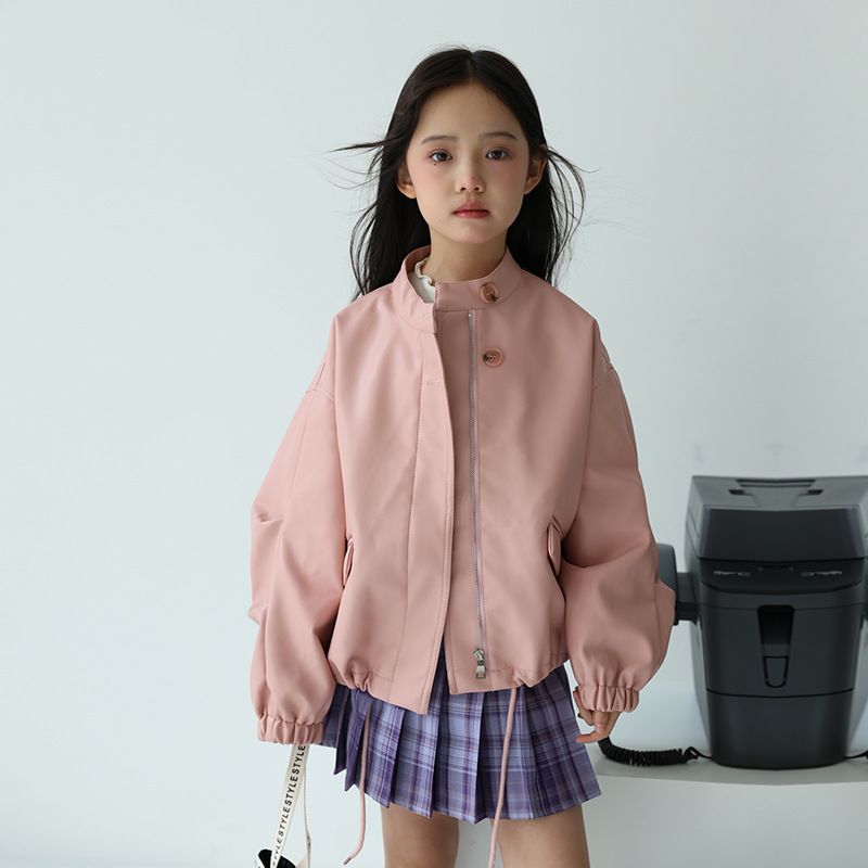 2-12Y 女の子甘い黒ピンクロックオートバイ Pu レザー - Photography Design のレビューと価格